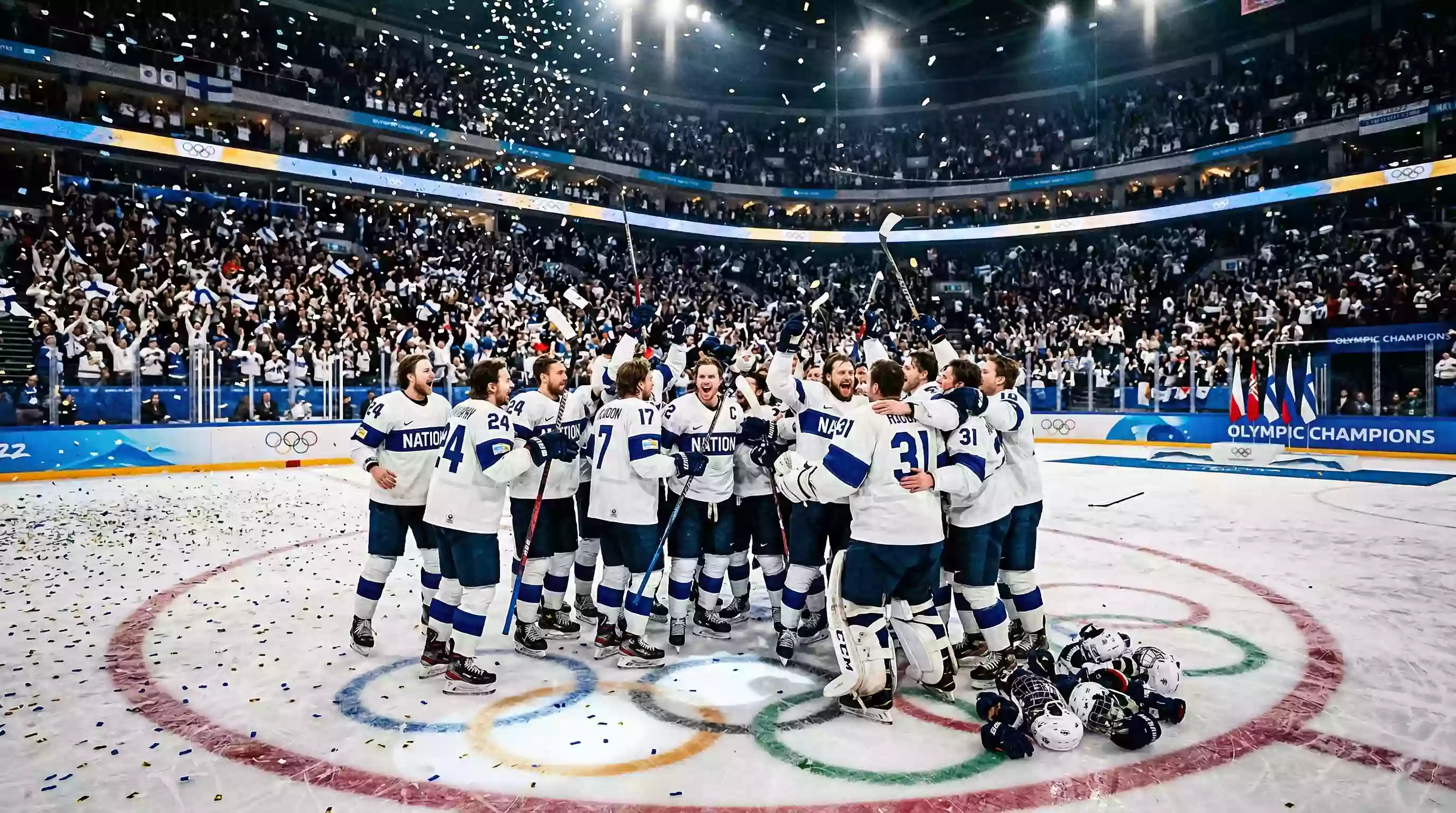 Olympisches Eishockey-Finale 2026 in Milano-Cortina — Feier nach dem Goldmedaillen-Sieg
